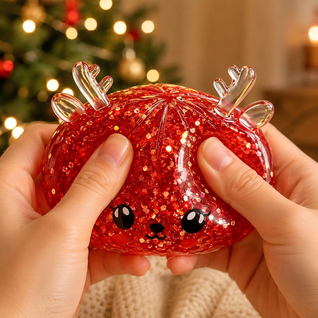 Christmas Reindeer Dumpling Squishy Mystery Toy