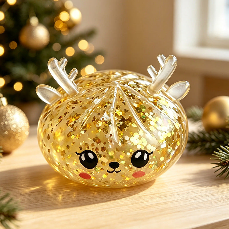 Christmas Reindeer Dumpling Squishy Mystery Toy