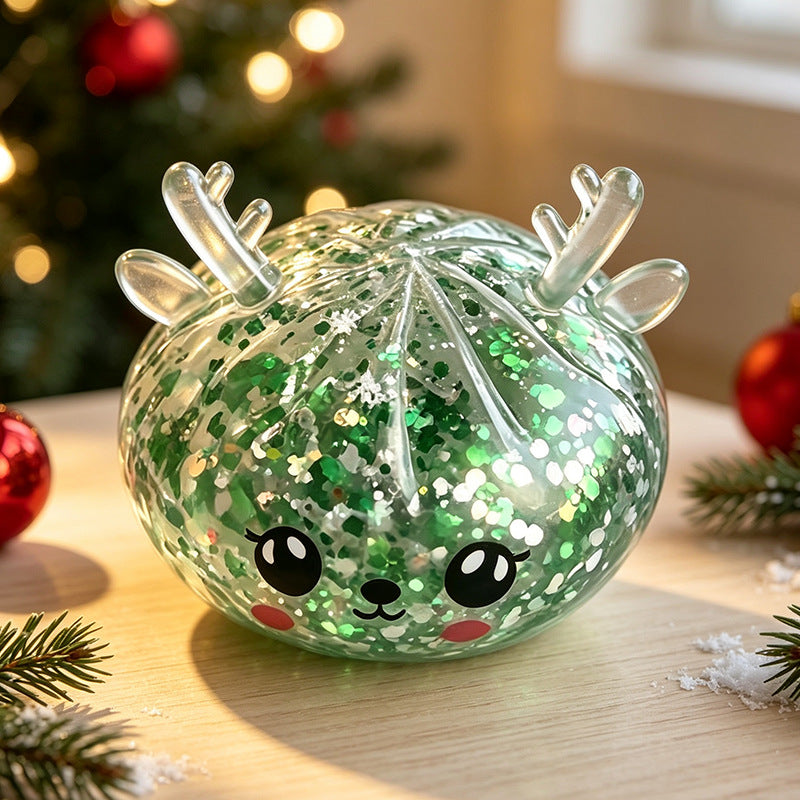 Christmas Reindeer Dumpling Squishy Mystery Toy