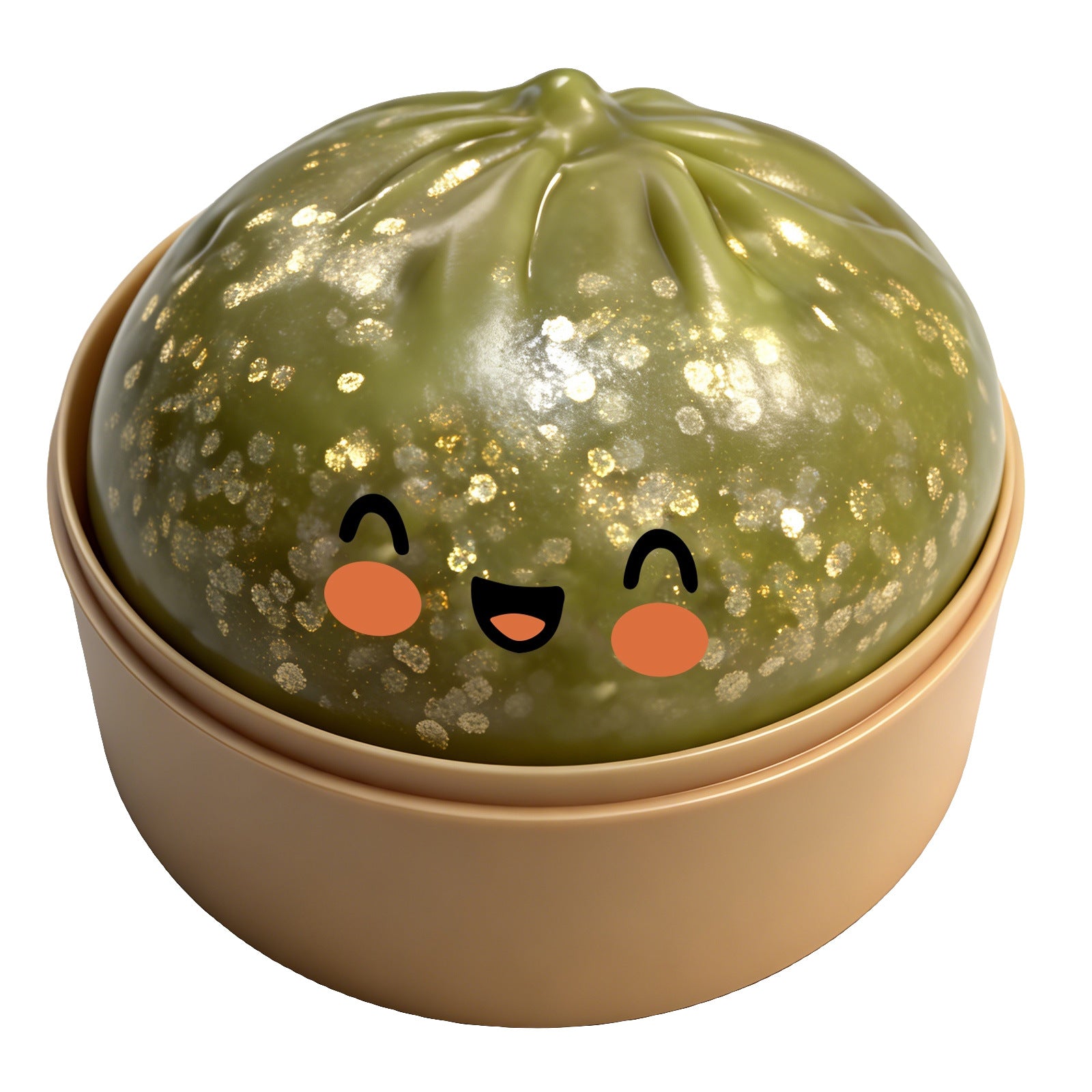 Glitter Smiley Dumpling Squishy Mystery Toy