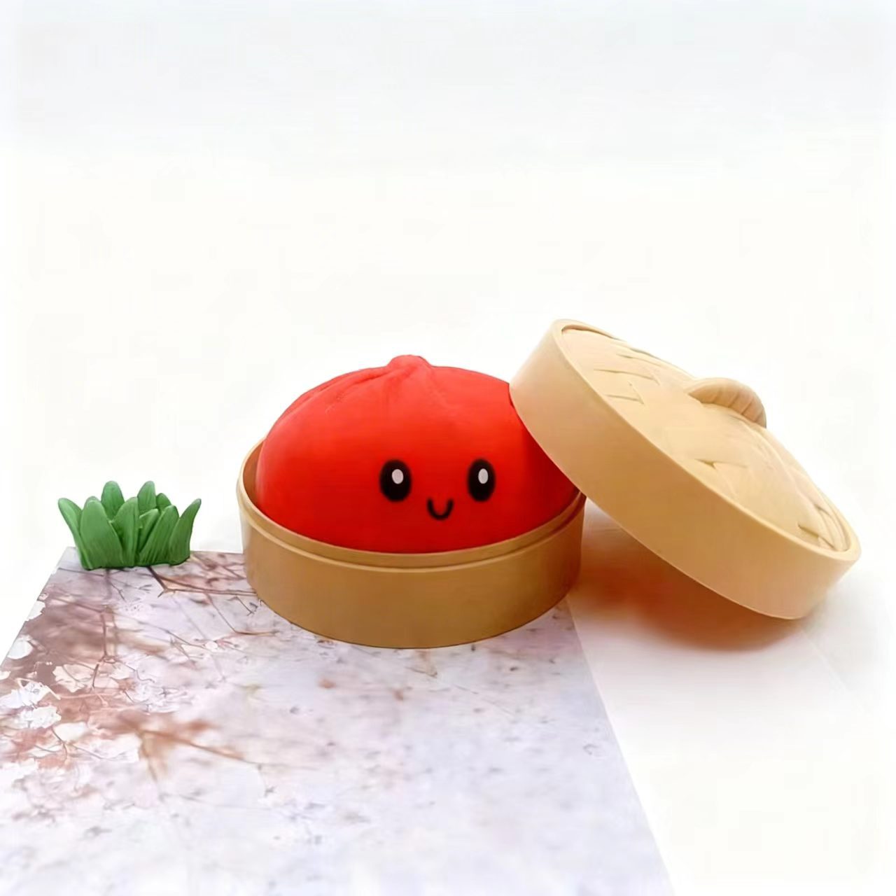 Smiley Dumpling Squishy Slow Rising Stress Relief Toy - 3.35inch