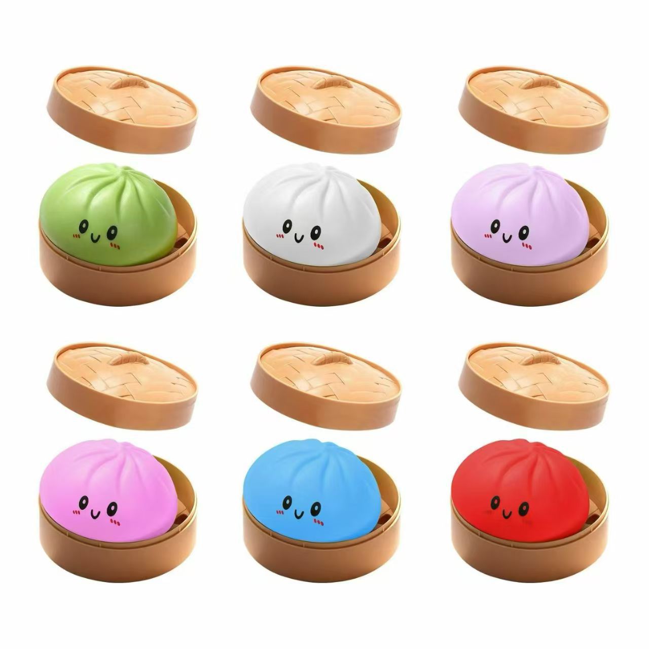 Smiley Dumpling Squishy Slow Rising Stress Relief Toy - 3.35inch