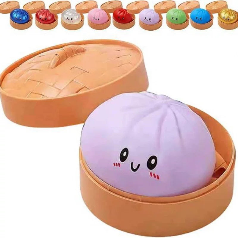 Smiley Dumpling Squishy Slow Rising Stress Relief Toy - 3.35inch