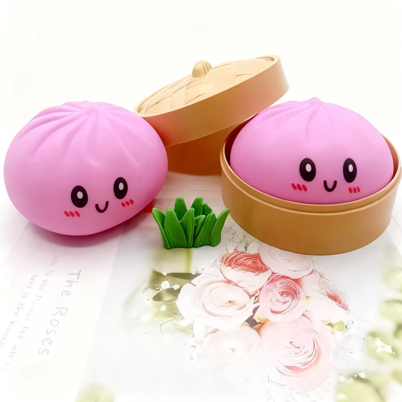Smiley Dumpling Squishy Slow Rising Stress Relief Toy - 3.35inch