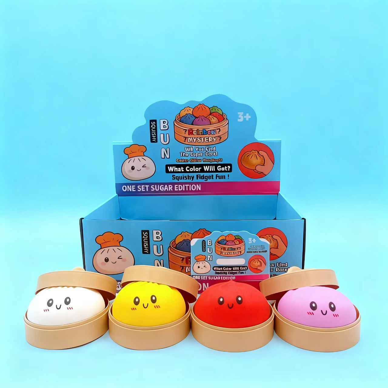 Smiley Dumpling Squishy Slow Rising Stress Relief Toy - 3.35inch