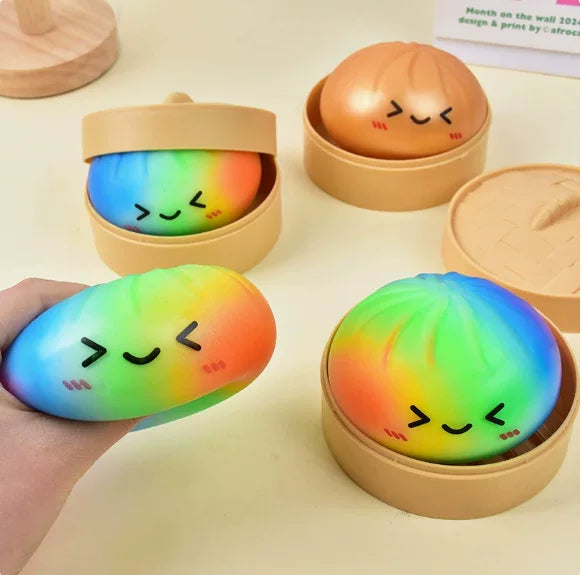 Smiley Dumpling Squishy Slow Rising Stress Relief Toy - 3.35inch