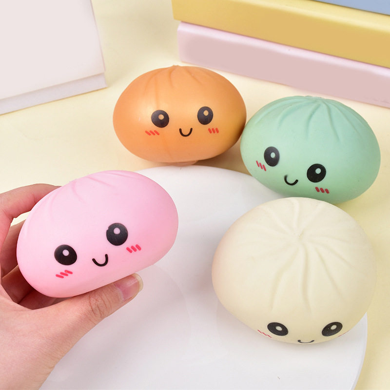 Smiley Dumpling Squishy Slow Rising Stress Relief Toy - 3.35inch